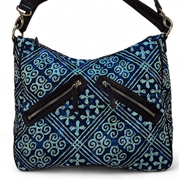 Vera Bradley Vivian Hobo Cuban Tiles Bag W/Wallet Convertible Hobo Faux Leather - Picture 2 of 10